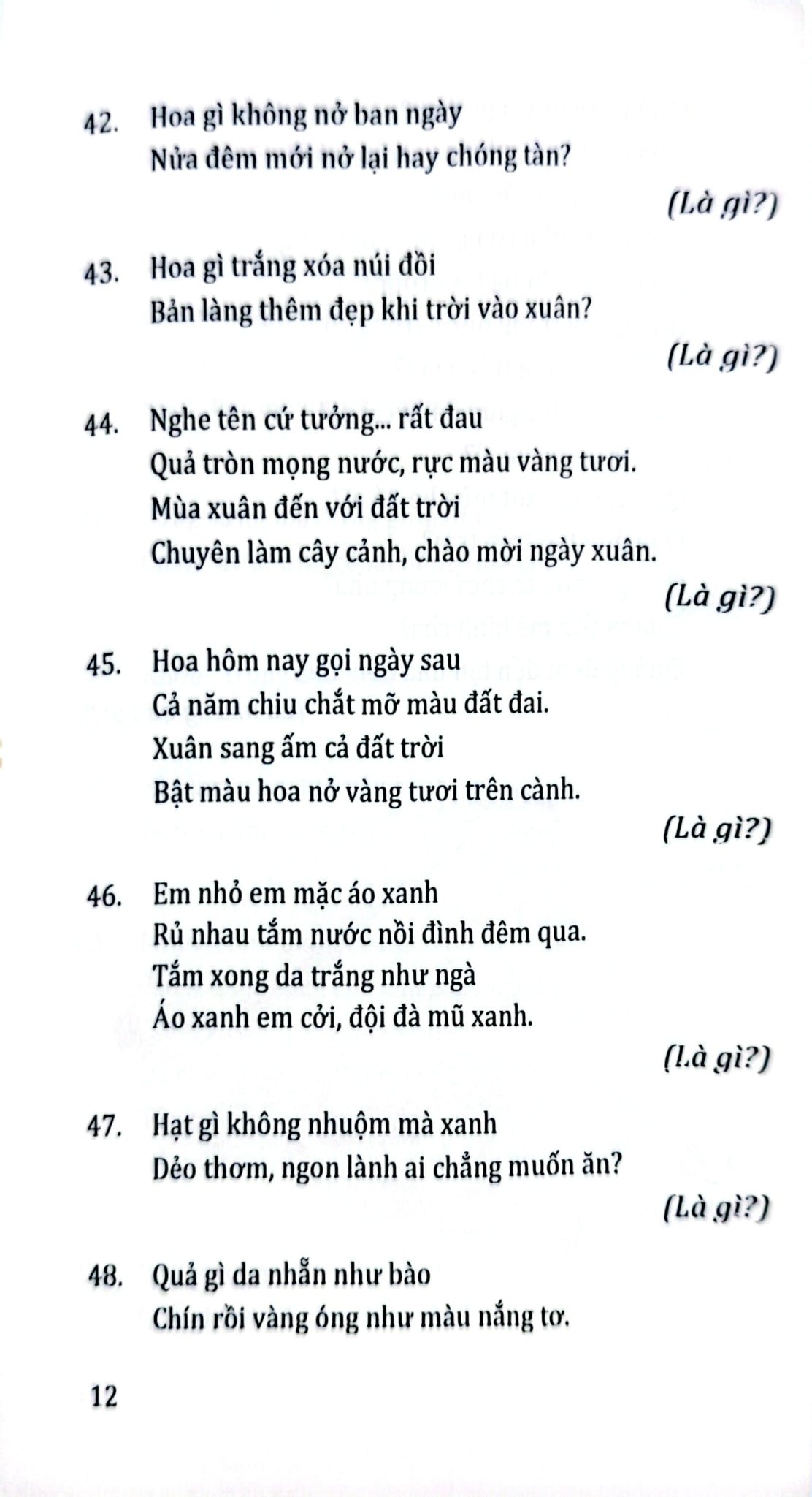 Câu Đố Về Cỏ Cây Hoa Lá - Quang Minh