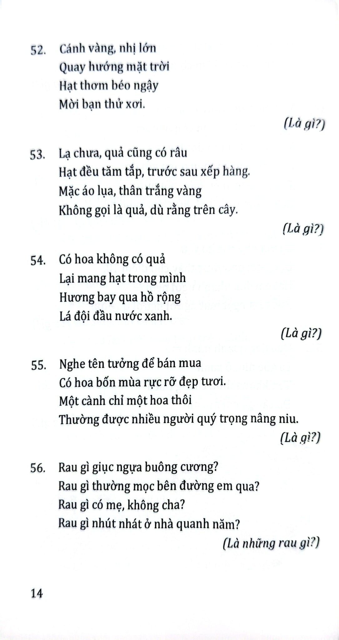 Câu Đố Về Cỏ Cây Hoa Lá - Quang Minh