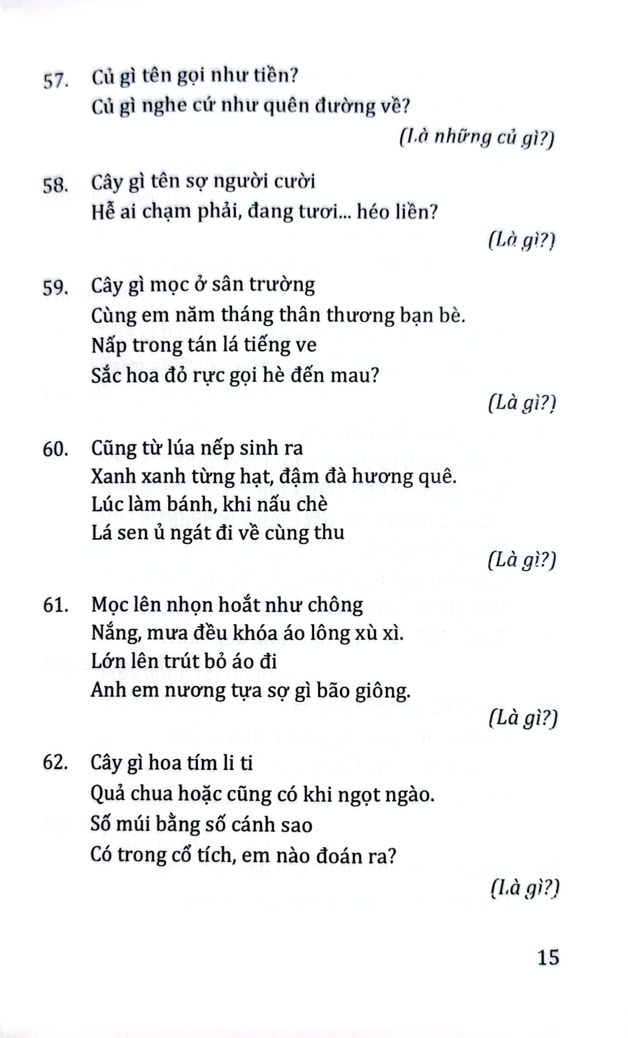 Câu Đố Về Cỏ Cây Hoa Lá - Quang Minh