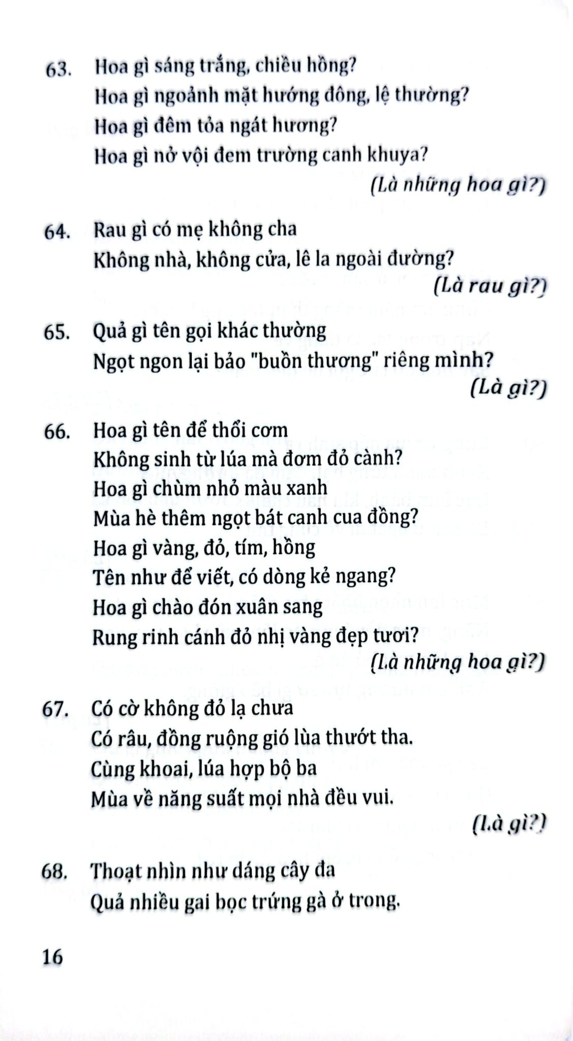 Câu Đố Về Cỏ Cây Hoa Lá - Quang Minh