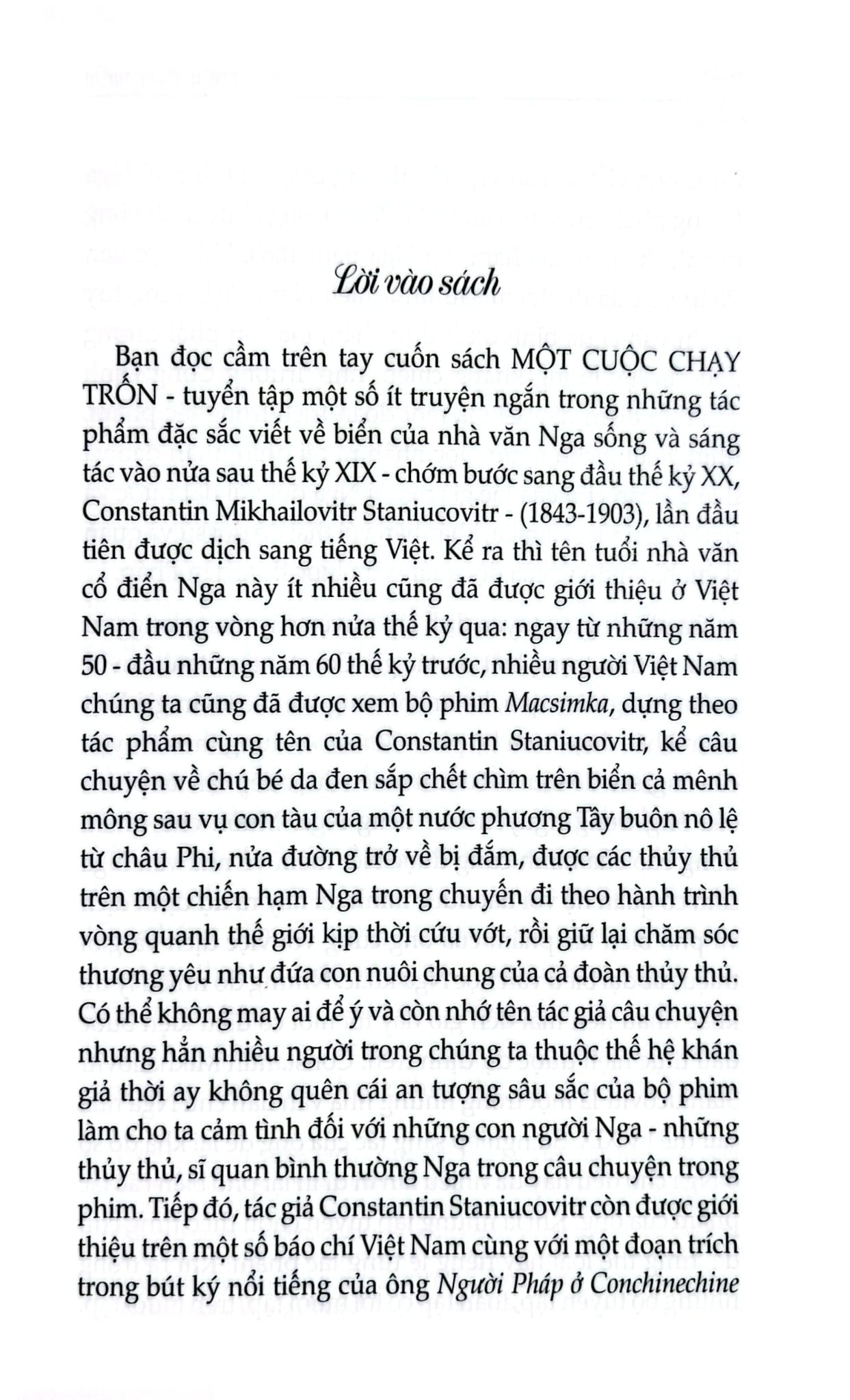 Một Cuộc Chạy Trốn - Konstantin Staniukovich
