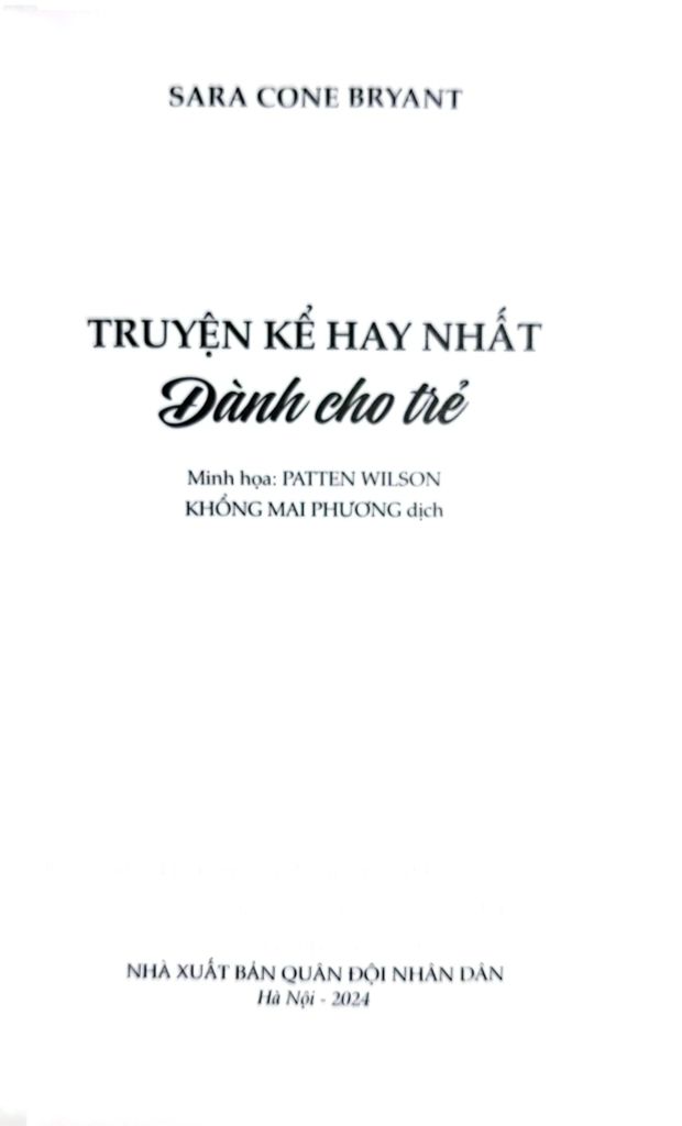 Sách Truyện Kể Hay Nhất Dành Cho Trẻ - Sara Cone Bryant