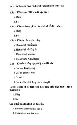  Hệ Thống Bài Tập Và Câu Hỏi Trắc Nghiệp Nguyên Lý Kế Toán (TBLT11) - (Theo Thông Tư Số 99/2025/TT-BTC) - TS. Phạm Ngọc Toàn, PGS. TS. Võ Văn Nhị 