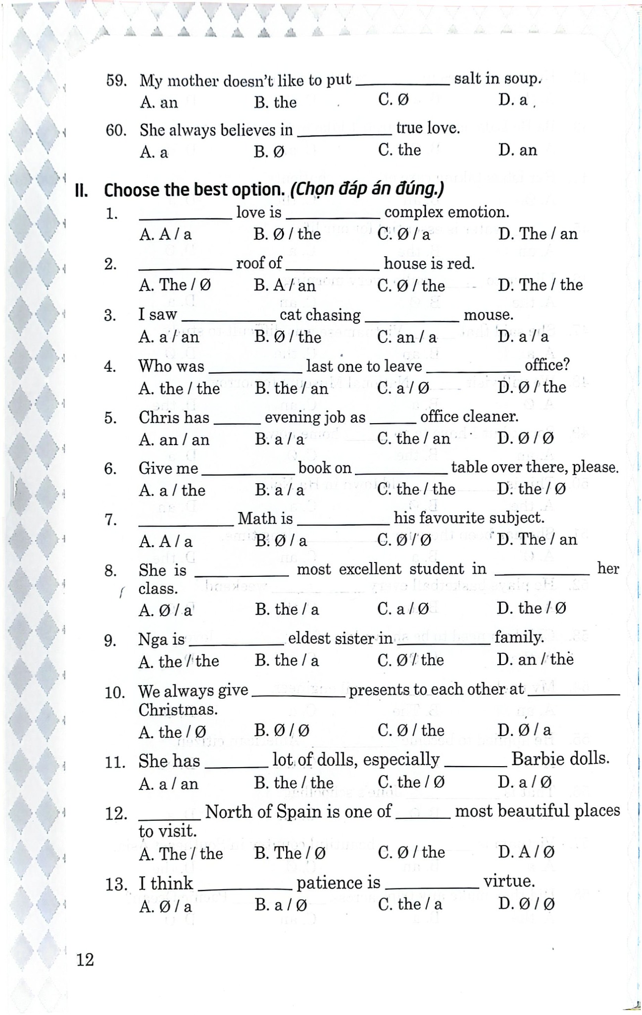 Trắc Nghiệm Ngữ Pháp Tiếng Anh  -  
Minh Luận, Nguyễn Hoàng Thanh Ly