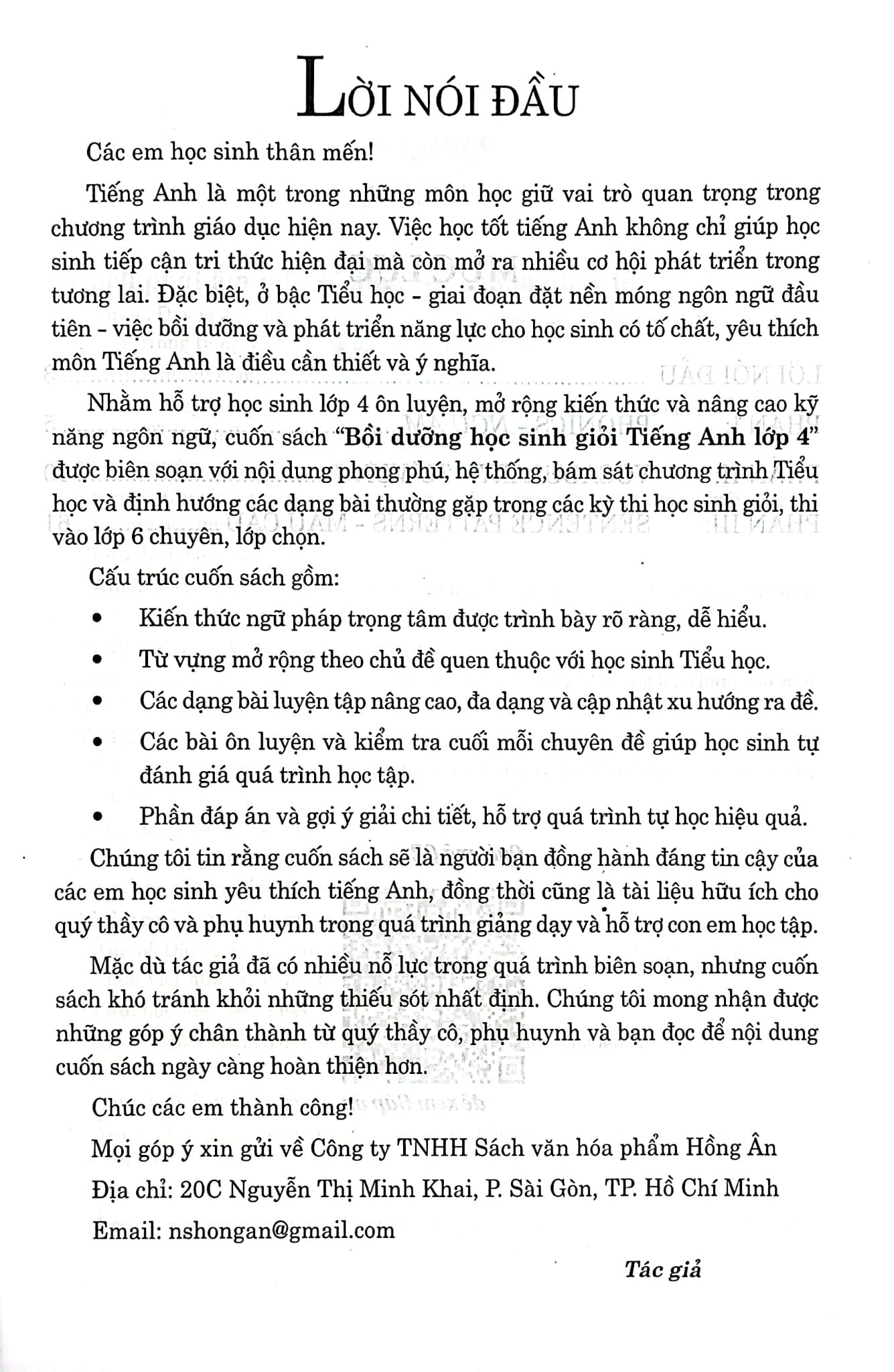Bồi Dưỡng Học Sinh Giỏi Tiếng Anh 4  -  
Nguyễn Hoàng Thanh Ly