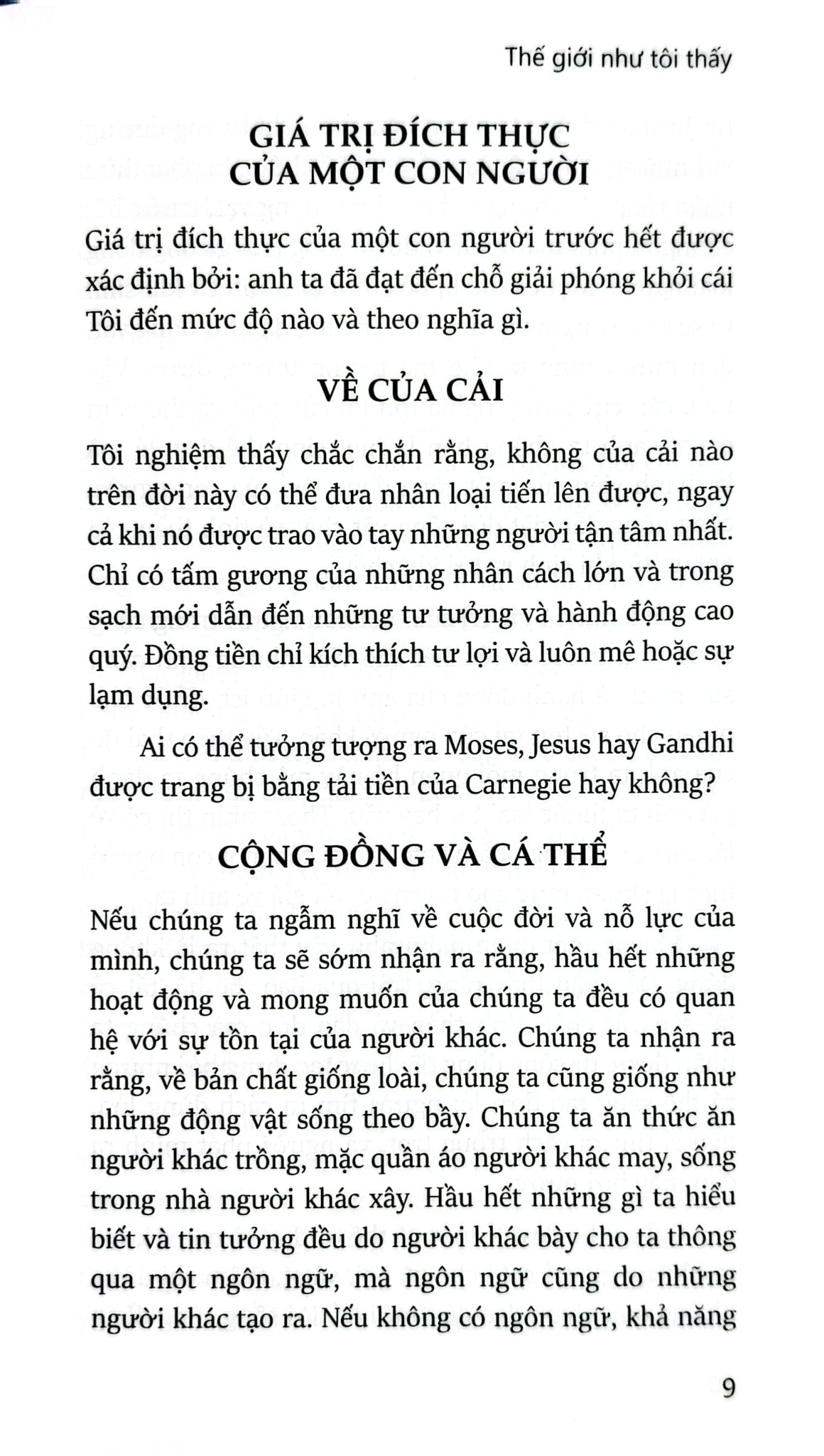 Thế Giới Như Tôi Thấy - The World As I See It - (BC) - Albert Einstein
