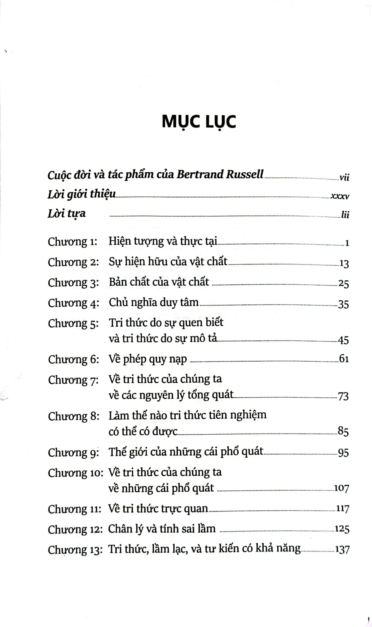Các Vấn Đề Của Triết Học - The Problems of Philosophy - Bertrand Russell