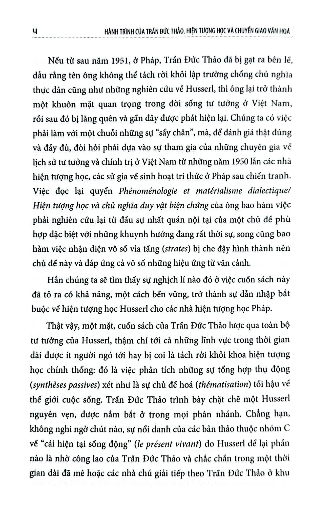 Hành Trình Của Trần Đức Thảo - Hiện Tượng Học Và Chuyển Giao Văn Hóa (Bìa Mềm) - Jocelyn Benoist