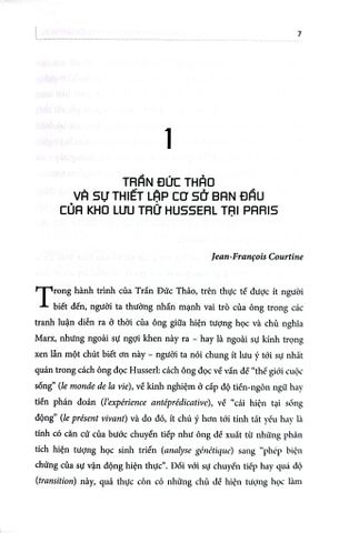  Hành Trình Của Trần Đức Thảo - Hiện Tượng Học Và Chuyển Giao Văn Hóa (Bìa Mềm) - Jocelyn Benoist 