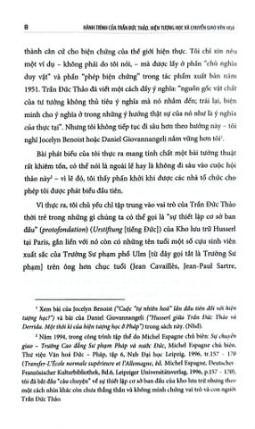  Hành Trình Của Trần Đức Thảo - Hiện Tượng Học Và Chuyển Giao Văn Hóa (Bìa Mềm) - Jocelyn Benoist 