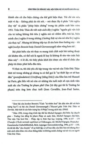  Hành Trình Của Trần Đức Thảo - Hiện Tượng Học Và Chuyển Giao Văn Hóa (Bìa Cứng) - Jocelyn Benoist 