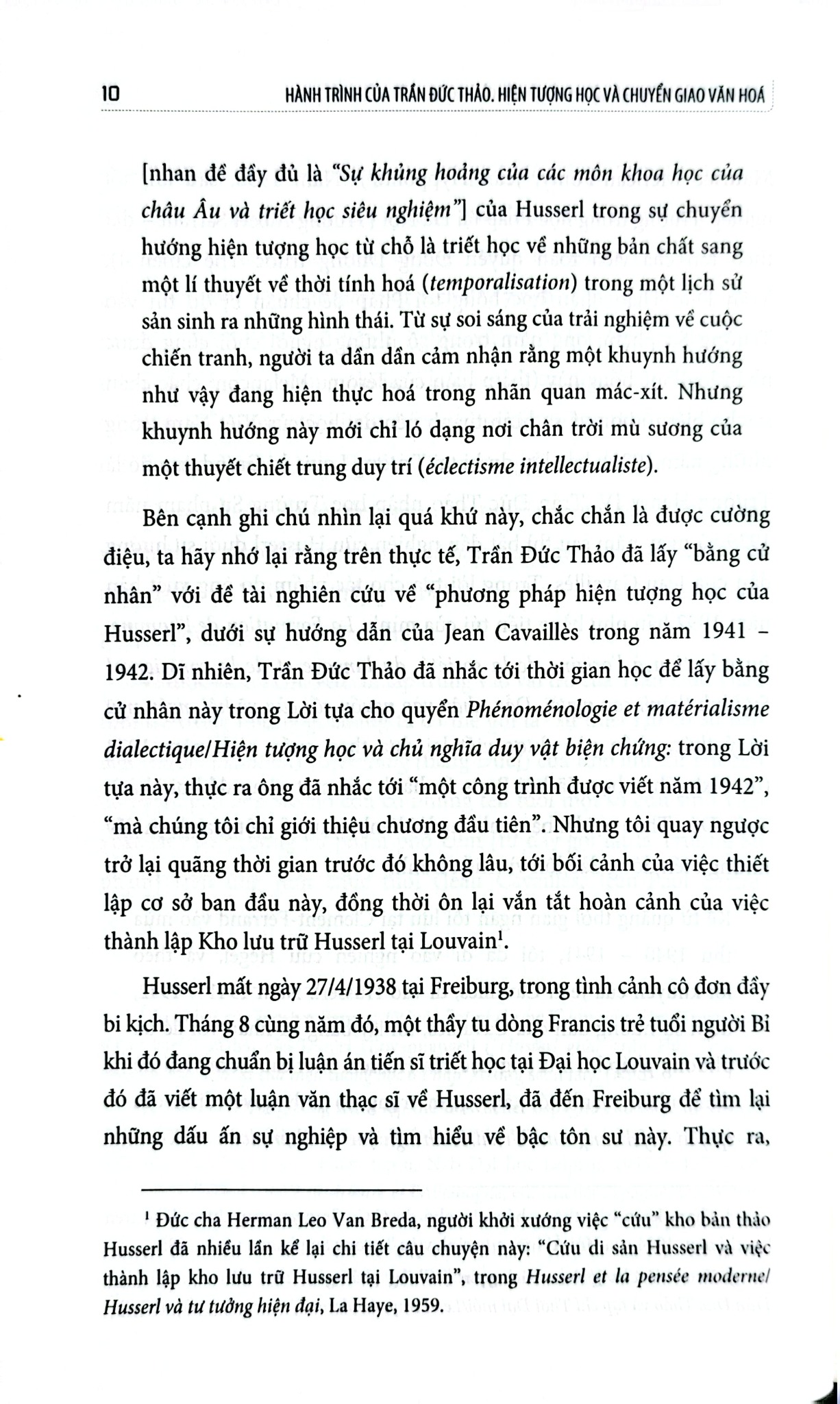 Hành Trình Của Trần Đức Thảo - Hiện Tượng Học Và Chuyển Giao Văn Hóa (Bìa Mềm) - Jocelyn Benoist