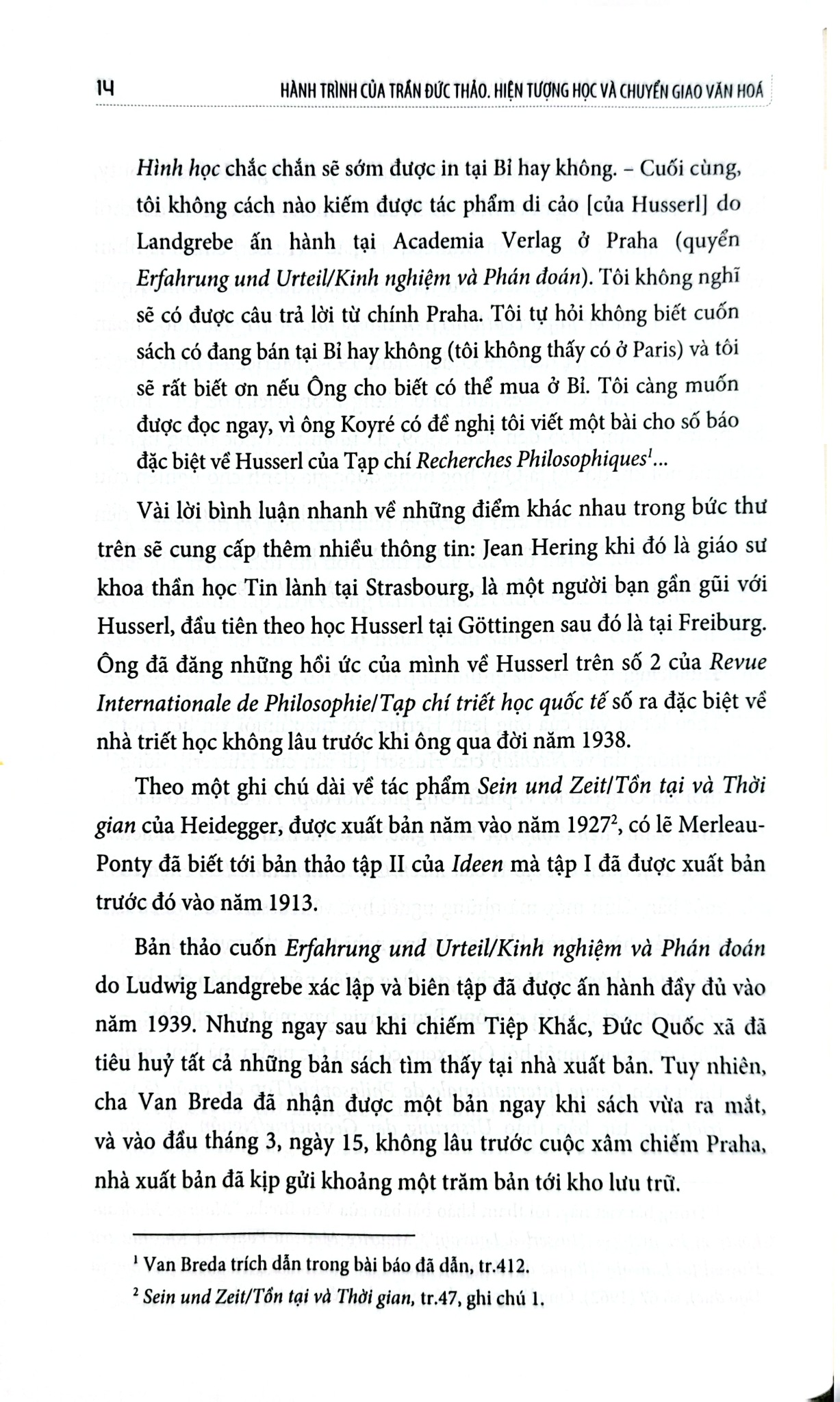Hành Trình Của Trần Đức Thảo - Hiện Tượng Học Và Chuyển Giao Văn Hóa (Bìa Mềm) - Jocelyn Benoist