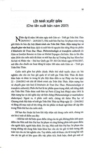  Hành Trình Của Trần Đức Thảo - Hiện Tượng Học Và Chuyển Giao Văn Hóa (Bìa Mềm) - Jocelyn Benoist 