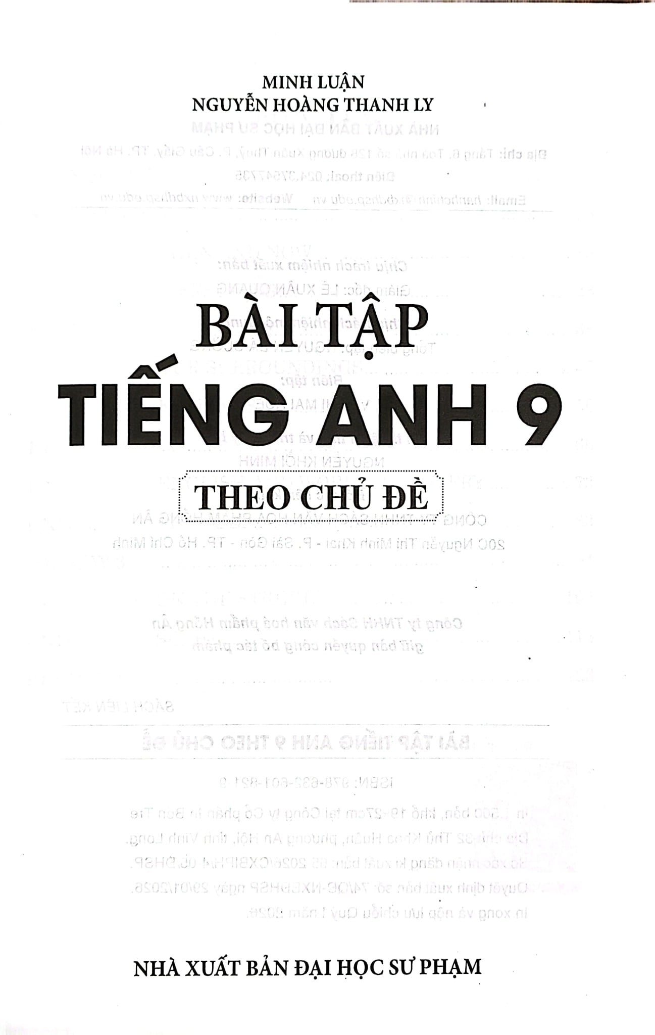 Bài Tập Tiếng Anh 9 Theo Chủ Đề  - Minh Luận, Nguyễn Hoàng Thanh Ly