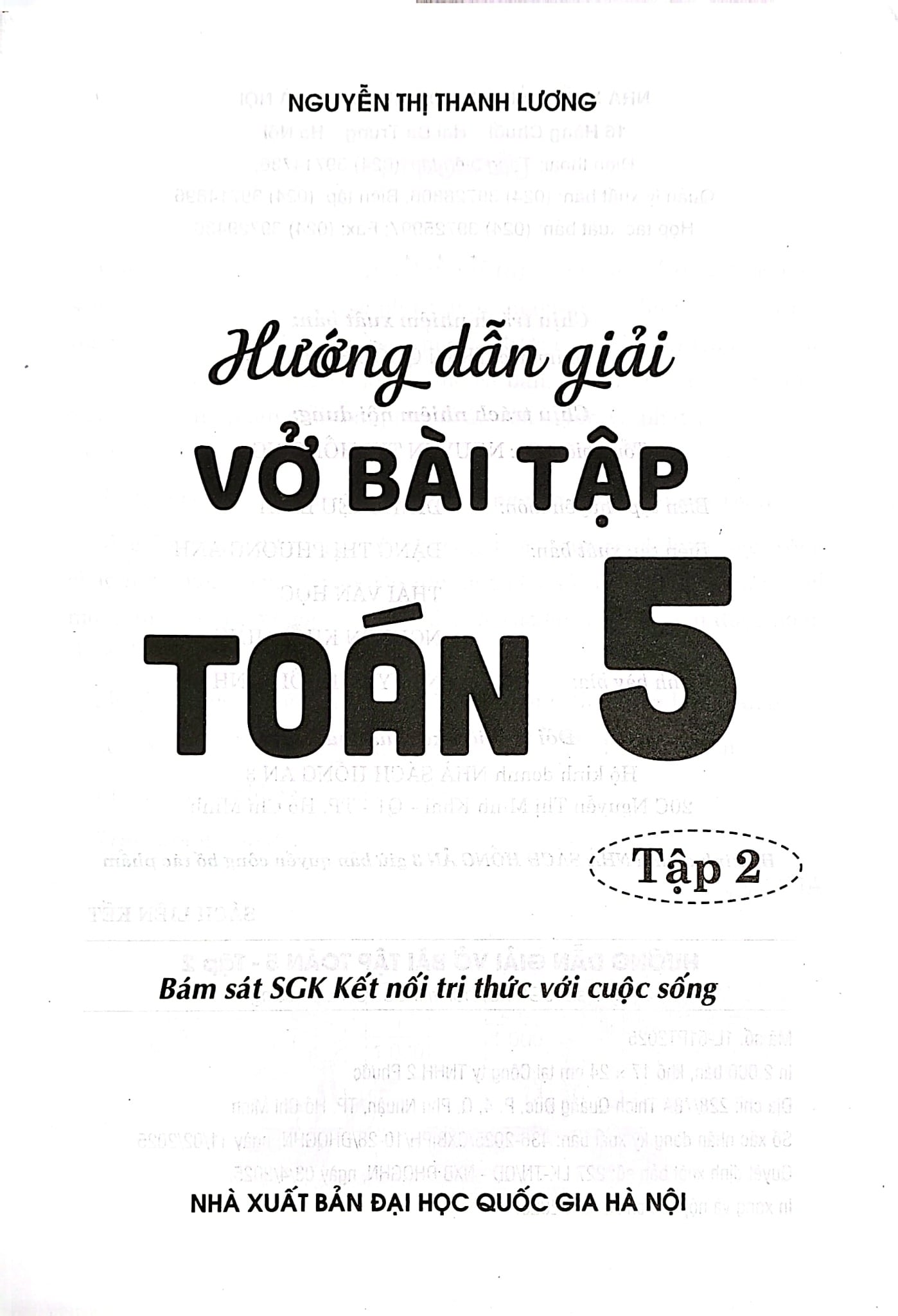 Hướng Dẫn Giải Vở Bài Tập Toán Lớp 5 - Tập 2 (Bám Sát Sgk Kết Nối Tri Thức Với Cuộc Sống) - Nguyễn Thị Thanh Lương