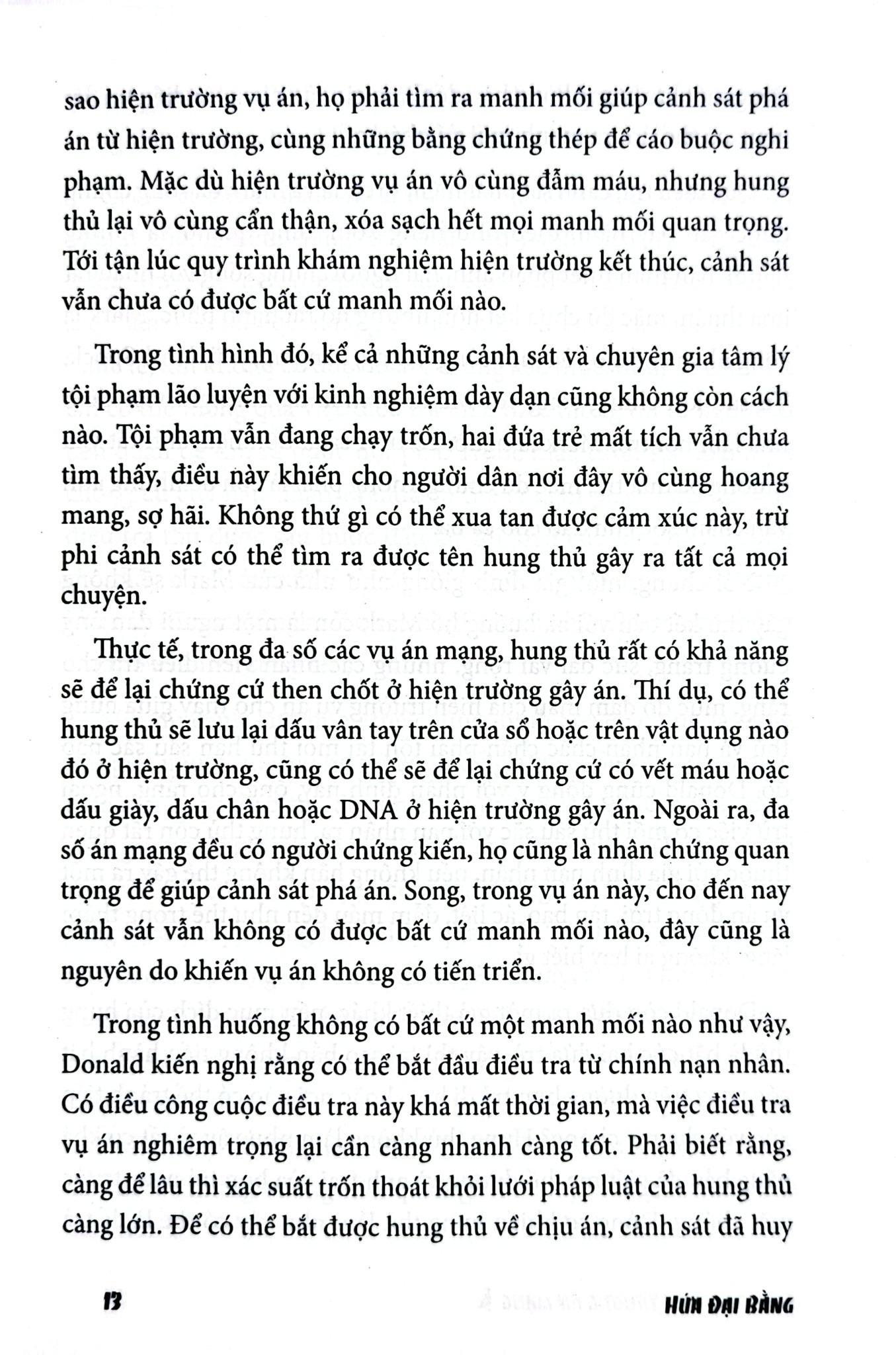 Điều Tra Hiện Trường Án Mạng - Những Tội Ác Không Hoàn Hảo - Hứa Đại Bằng