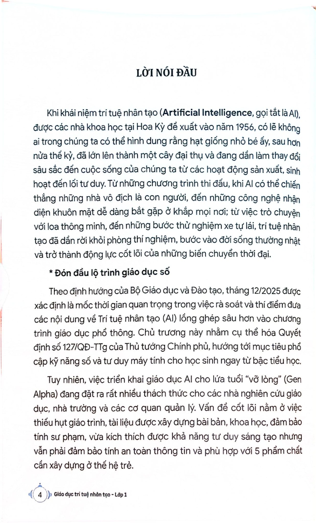 Giáo Dục Trí Tuệ Nhân Tạo - Lớp 1 - Nhiều Tác Giả