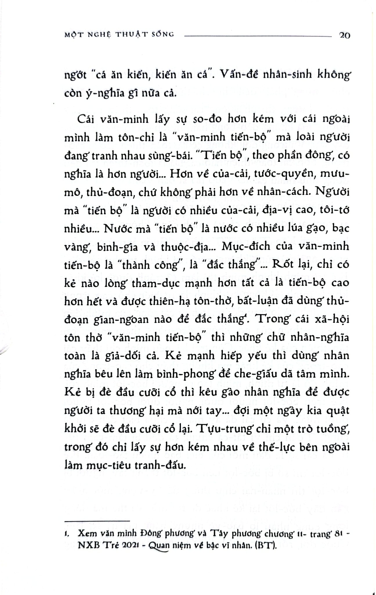 Một Nghệ Thuật Sống (Ấn Bản Hoài Cổ) - Thu Giang Nguyễn Duy Cần