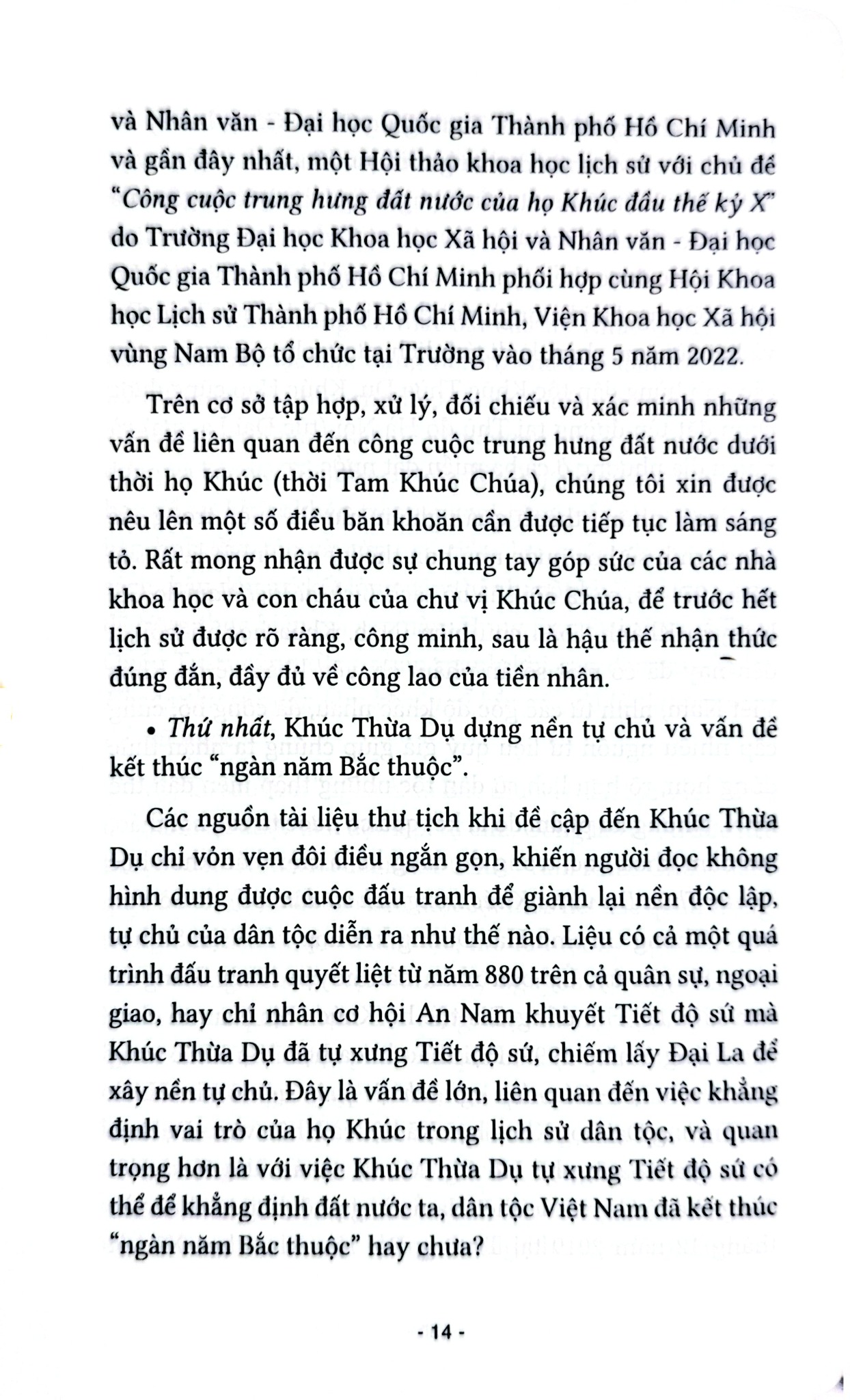Lịch Sử Việt Nam Thời Khúc Đầu Thế Kỷ X - 
Trần Thuận