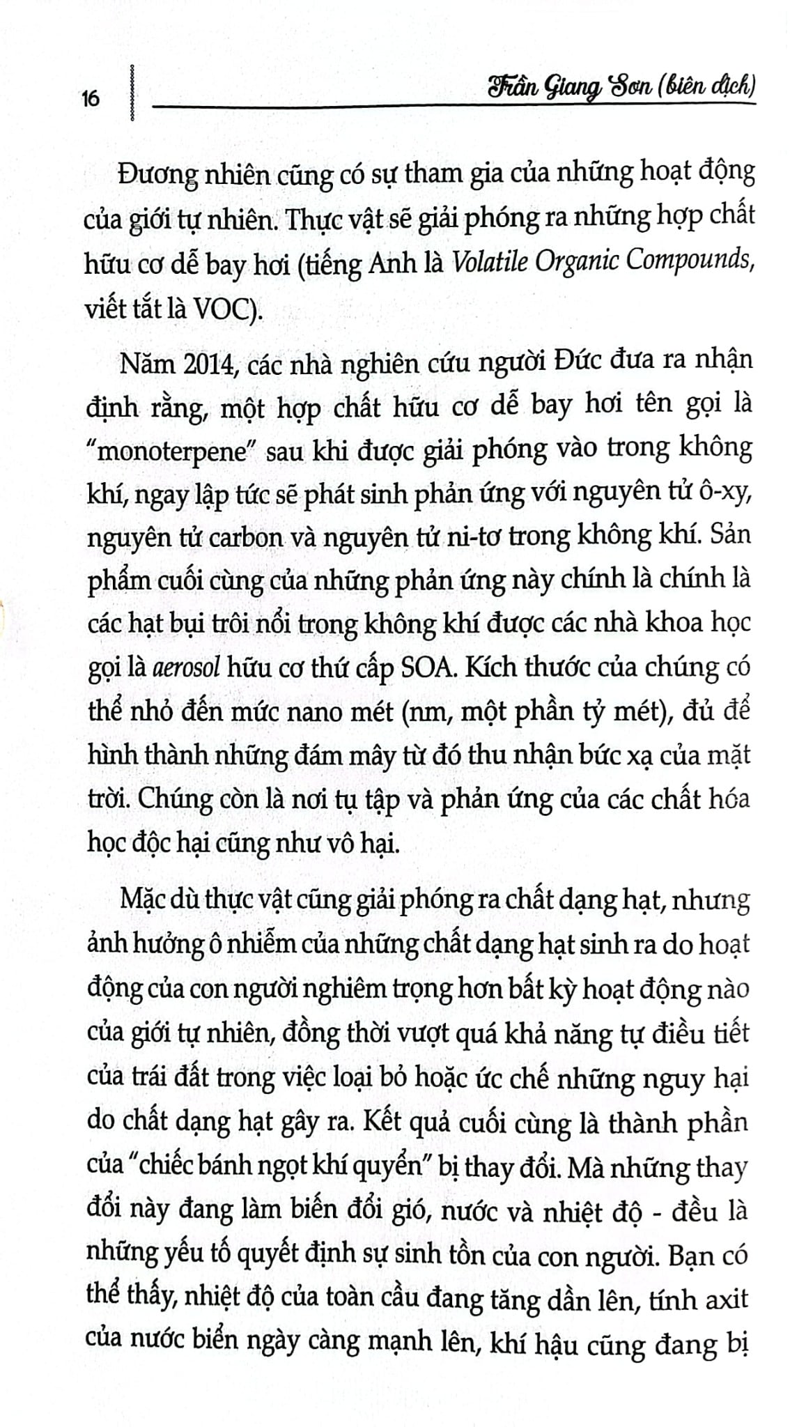Trả Lại Tôi Bầu Khí Quyển Trong Lành - Trần Giang Sơn