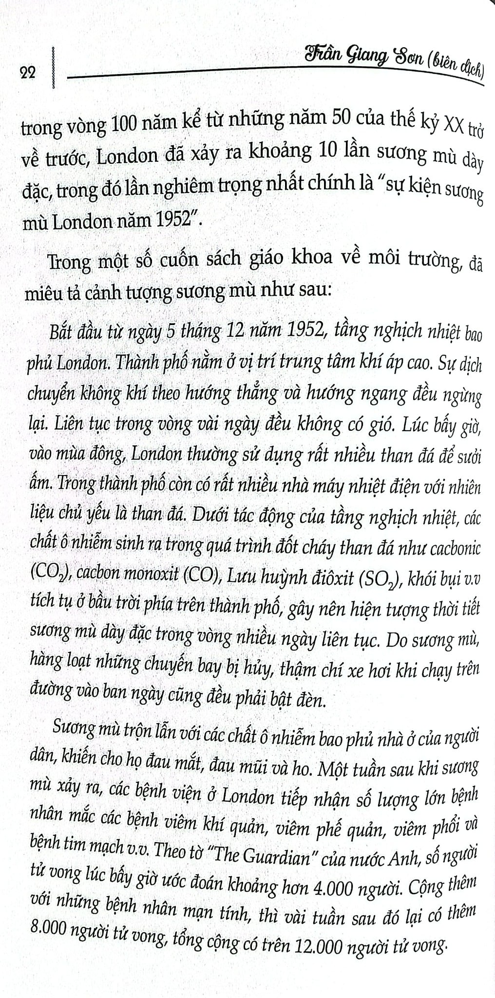 Trả Lại Tôi Bầu Khí Quyển Trong Lành - Trần Giang Sơn