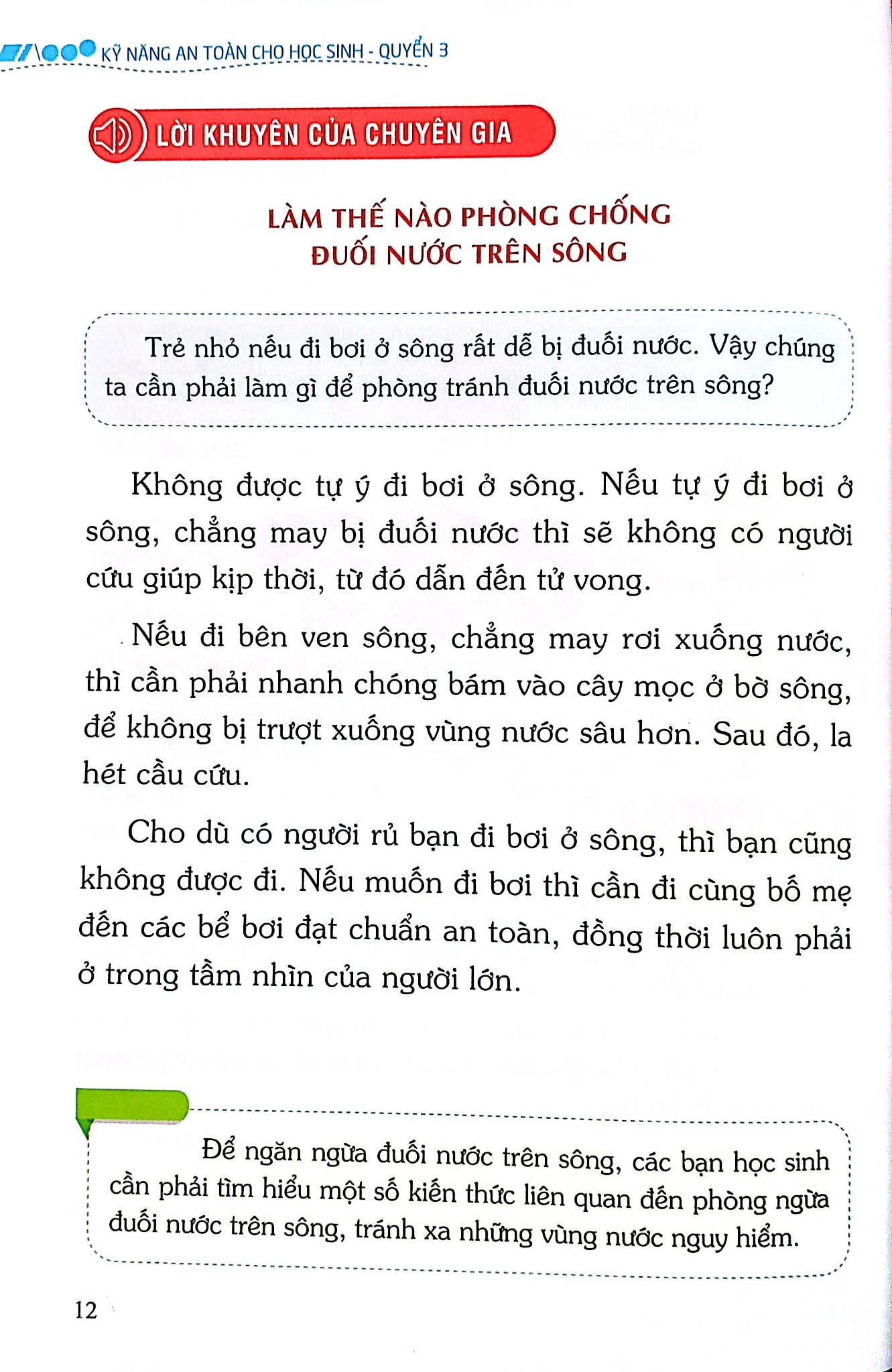 Kỹ Năng An Toàn Cho Học Sinh - Quyển 3 - Đào Hồng Lượng, Lý Đại Xuân; Trần Giang Sơn