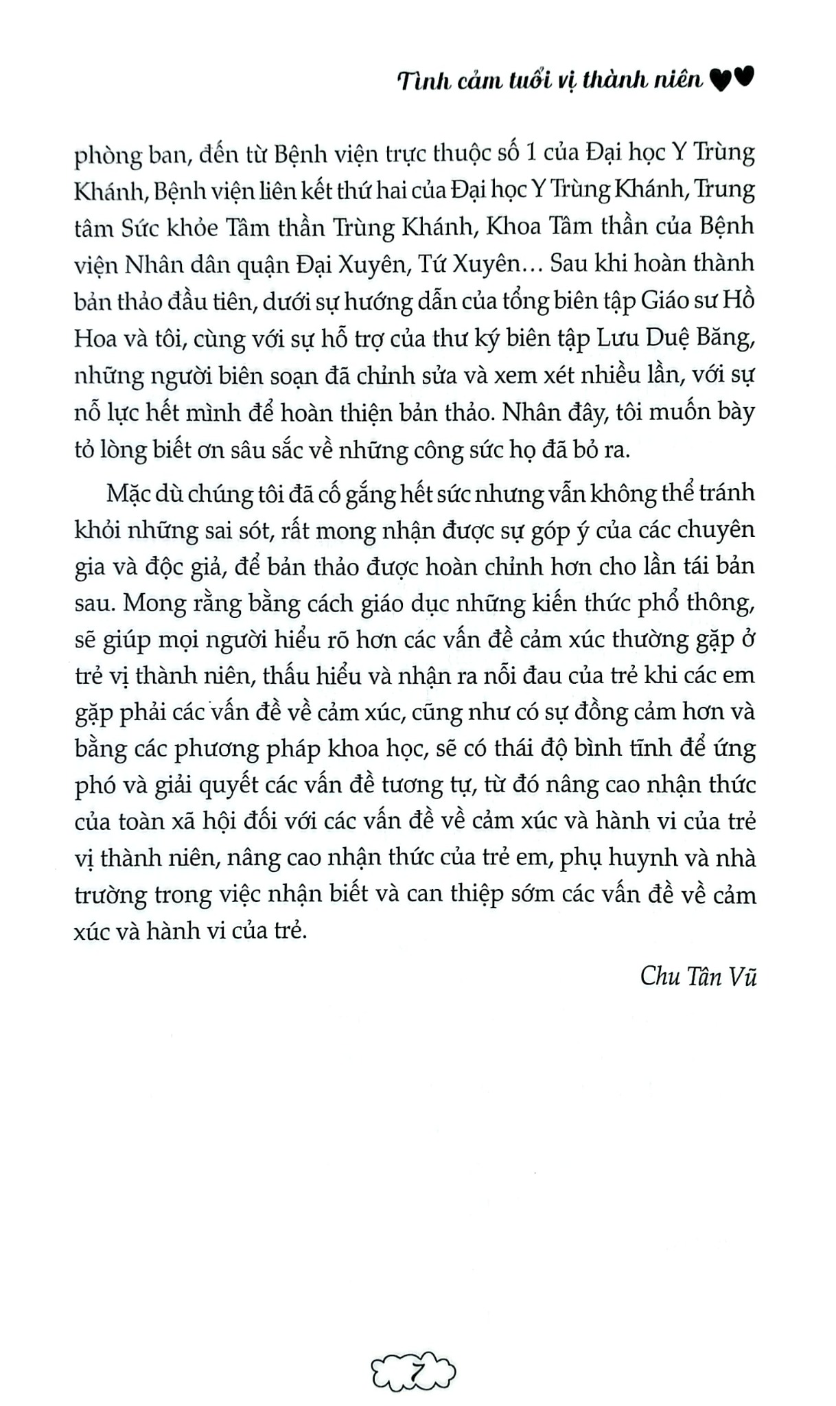 Những Phân Tích Và Lời Khuyên Của Các Chuyên Gia - Tình Cảm Tuổi Vị Thành Niên - Chu Tân Vũ;
Phạm Thị Anh Đào