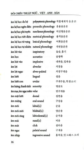  Từ Điển Đối Chiếu Thuật Ngữ Ngôn Ngữ Học (Việt - Anh - Hàn, Hàn - Việt - Anh, Anh - Hàn - Việt) - Nguyễn Thiện Giáp Hoàng Thị Yến 
