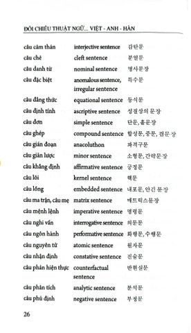  Từ Điển Đối Chiếu Thuật Ngữ Ngôn Ngữ Học (Việt - Anh - Hàn, Hàn - Việt - Anh, Anh - Hàn - Việt) - Nguyễn Thiện Giáp Hoàng Thị Yến 