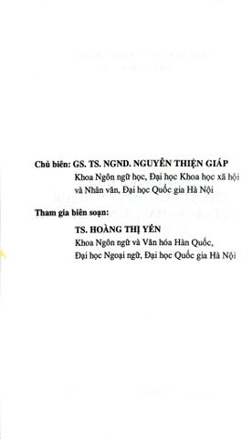  Từ Điển Đối Chiếu Thuật Ngữ Ngôn Ngữ Học (Việt - Anh - Hàn, Hàn - Việt - Anh, Anh - Hàn - Việt) - Nguyễn Thiện Giáp Hoàng Thị Yến 