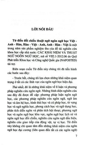  Từ Điển Đối Chiếu Thuật Ngữ Ngôn Ngữ Học (Việt - Anh - Hàn, Hàn - Việt - Anh, Anh - Hàn - Việt) - Nguyễn Thiện Giáp Hoàng Thị Yến 
