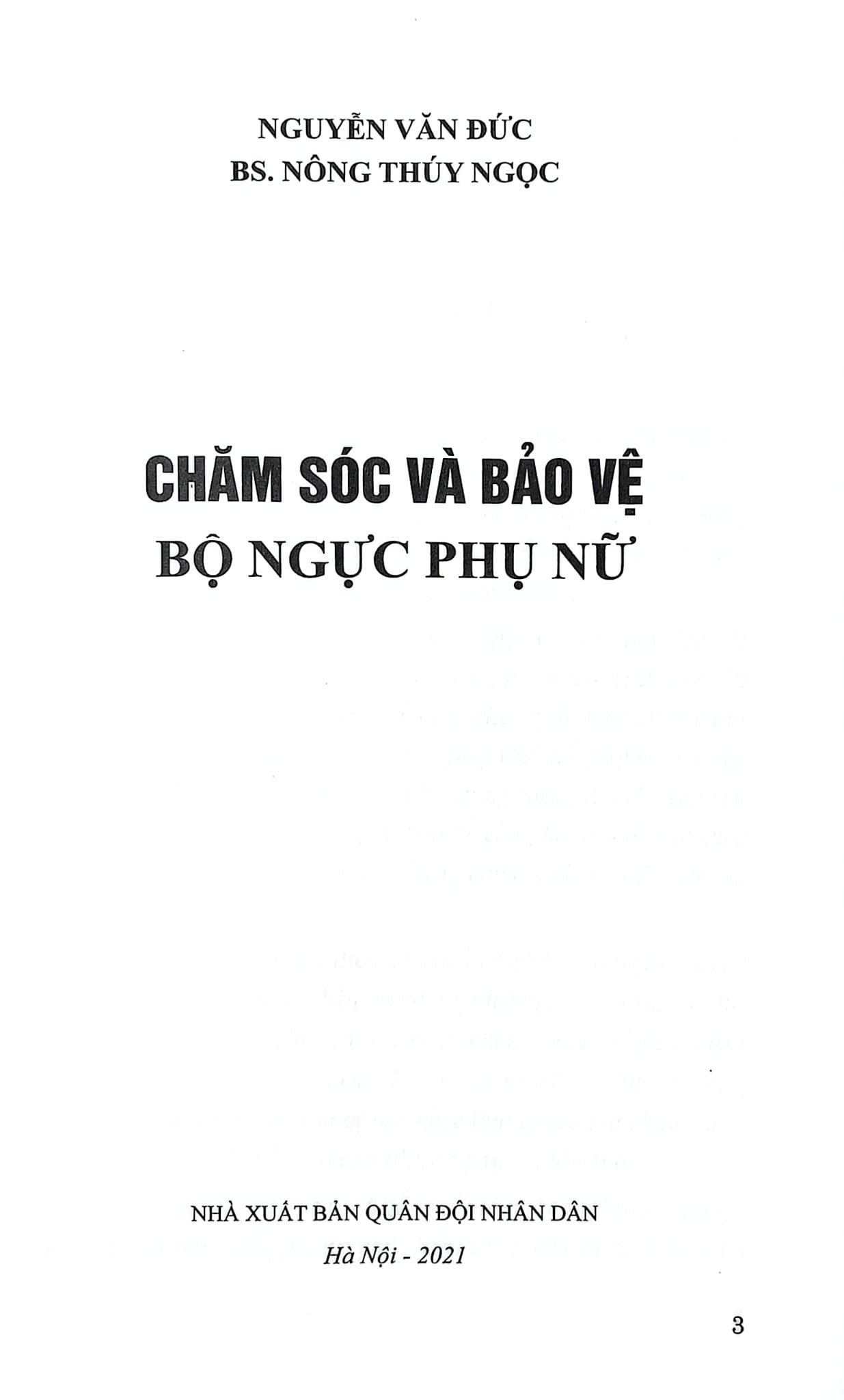 Chăm Sóc Và Bảo Vệ Bộ Ngực Phụ Nữ - Nguyễn Văn Đức - Bs Nông Thúy Ngọc