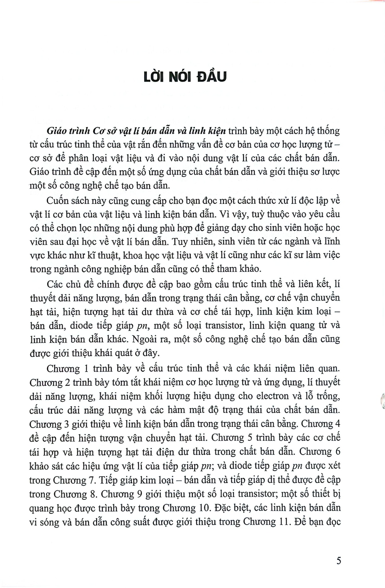 Giáo Trình Cơ Sở Vật Lí Bán Dẫn Và Linh Kiện - Nguyễn Văn Minh (Chủ biên) - Đỗ Danh Bích - Phạm Văn Hải