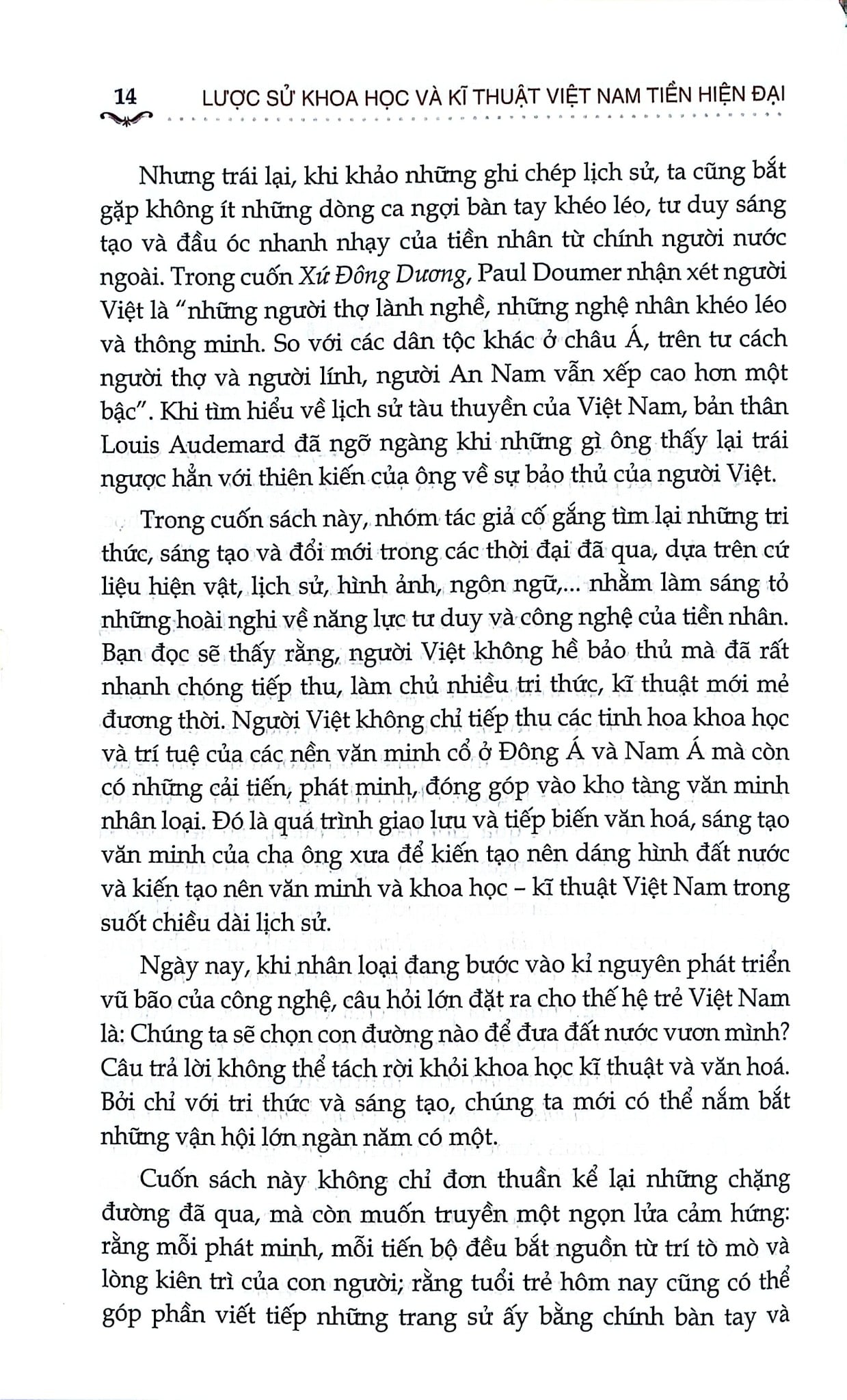 Lược Sử Khoa Học Và Kĩ Thuật Việt Nam Tiền Hiện Đại - Bìa Mềm - Nhiều Tác Giả
