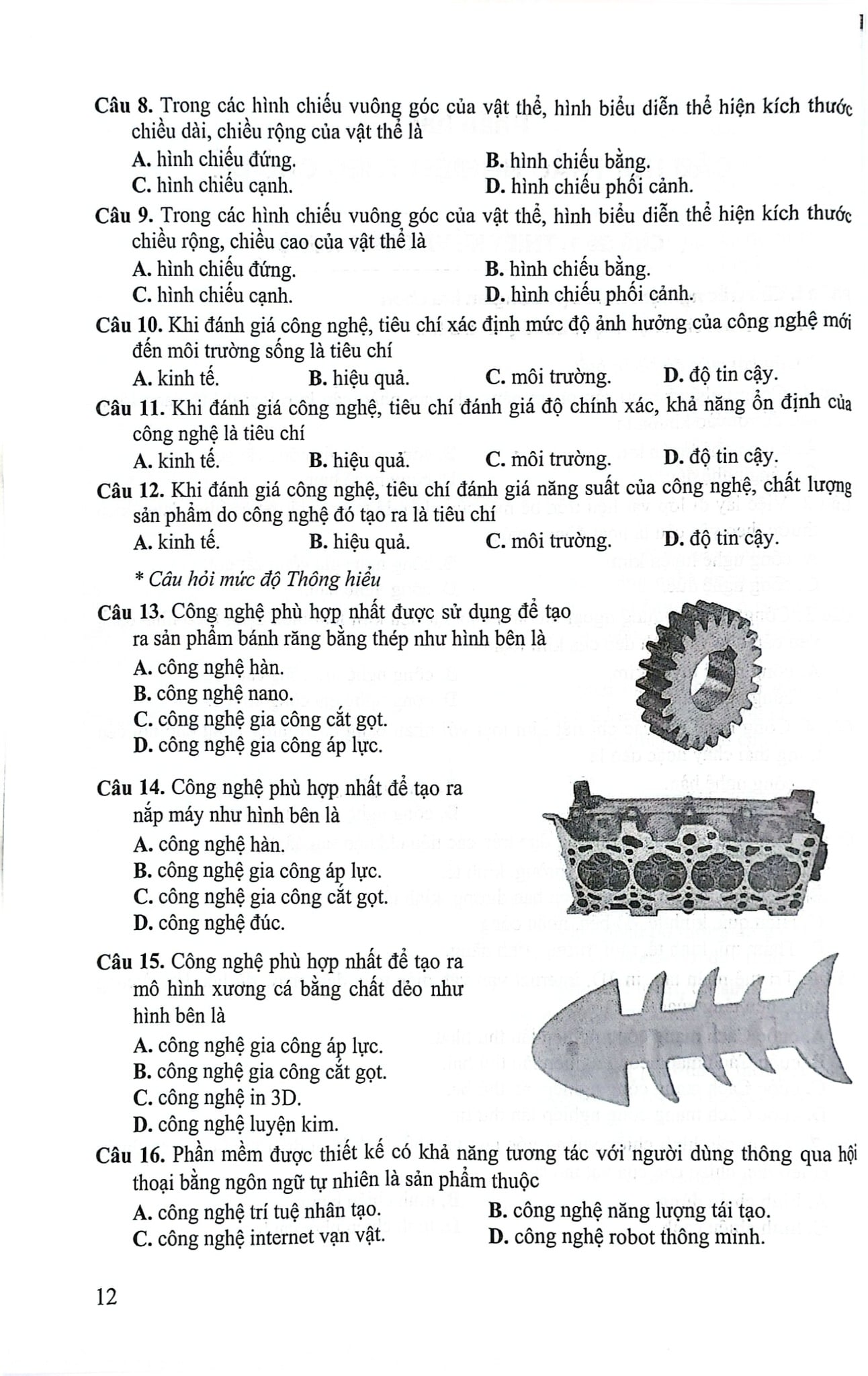 Ôn Luyện Trắc Nghiệm Thi Tốt Nghiệp Trung Học Phổ Thông Môn Công Nghệ - Định Hướng Công Nghiệp - Lê Huy Hoàng (Chủ biên)