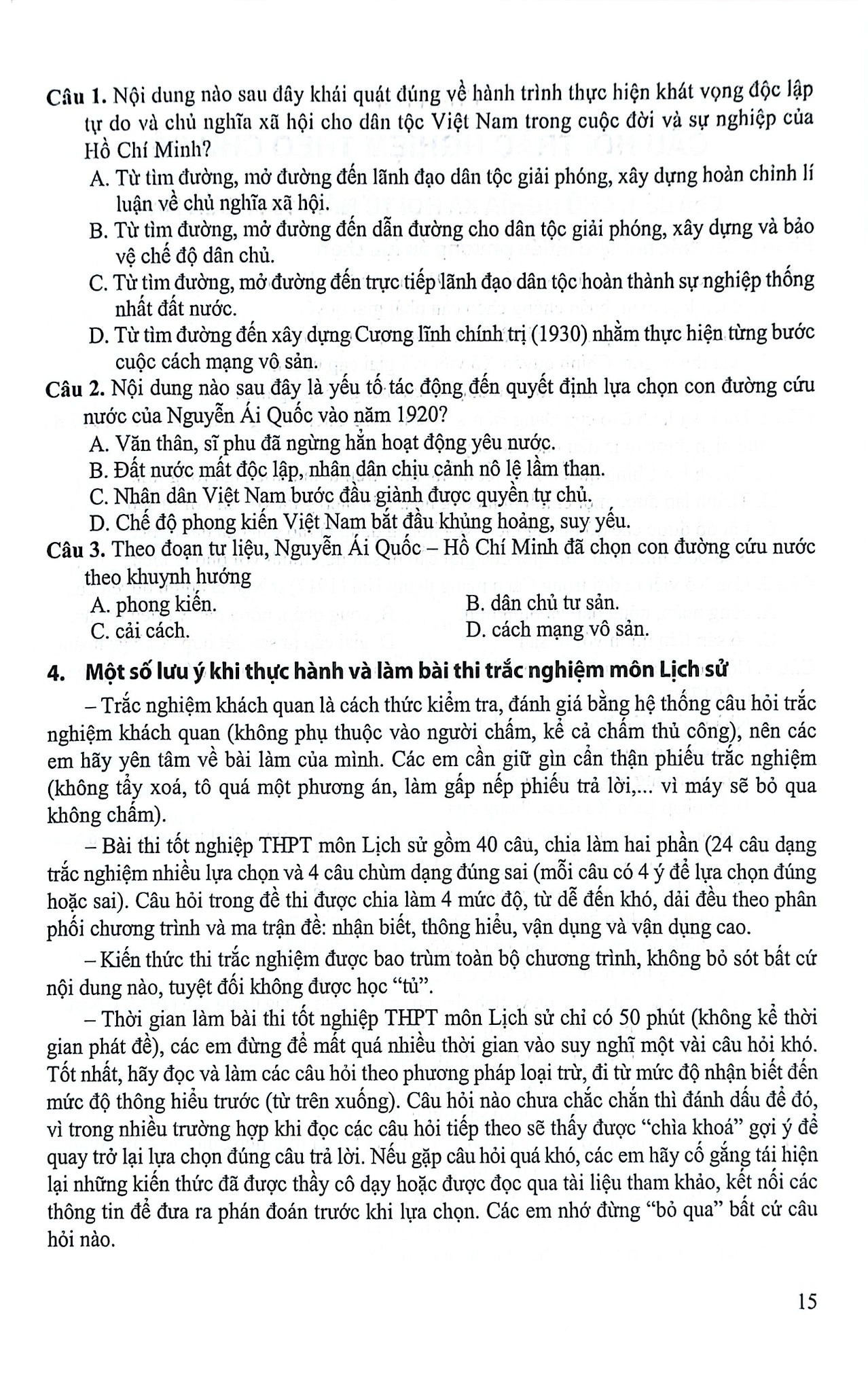 Ôn Luyện Trắc Nghiệm Thi Tốt Nghiệp Trung Học Phổ Thông Môn Lịch Sử - Nguyễn Mạnh Hưởng (Chủ biên)