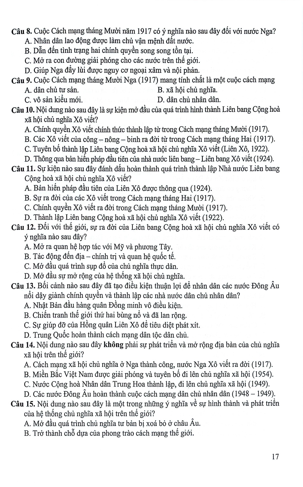Ôn Luyện Trắc Nghiệm Thi Tốt Nghiệp Trung Học Phổ Thông Môn Lịch Sử - Nguyễn Mạnh Hưởng (Chủ biên)
