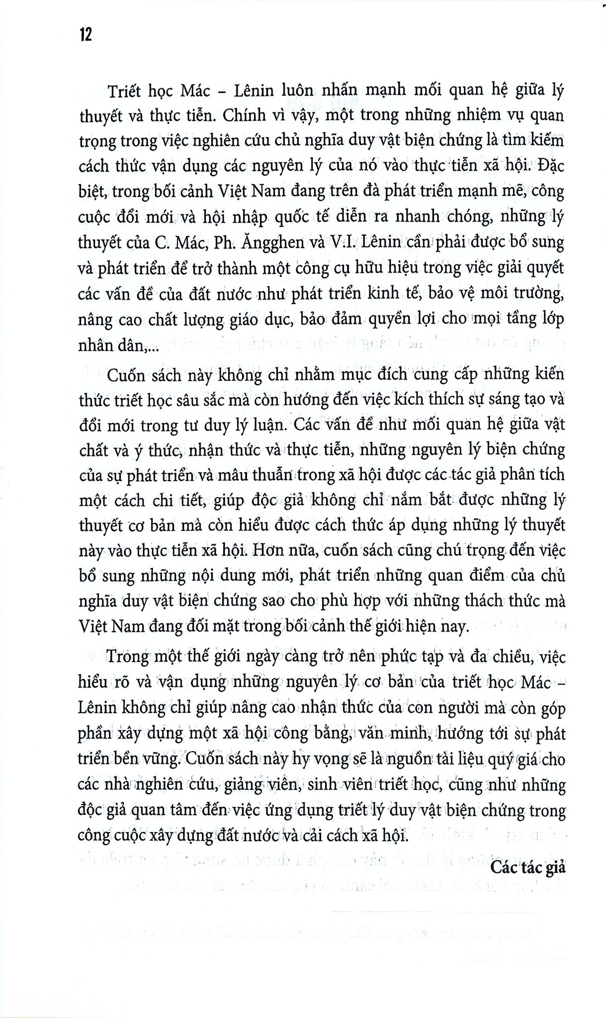 Chủ Nghĩa Duy Vật Biện Chứng - Những Nguyên Lý Cơ Bản Và Những Đề Xuất, Bổ Sung, Phát Triển Từ Thực Tiễn Việt Nam Trong Bối Cảnh Mới (Bìa Mềm) - Phạm Văn Đức (chủ biên)