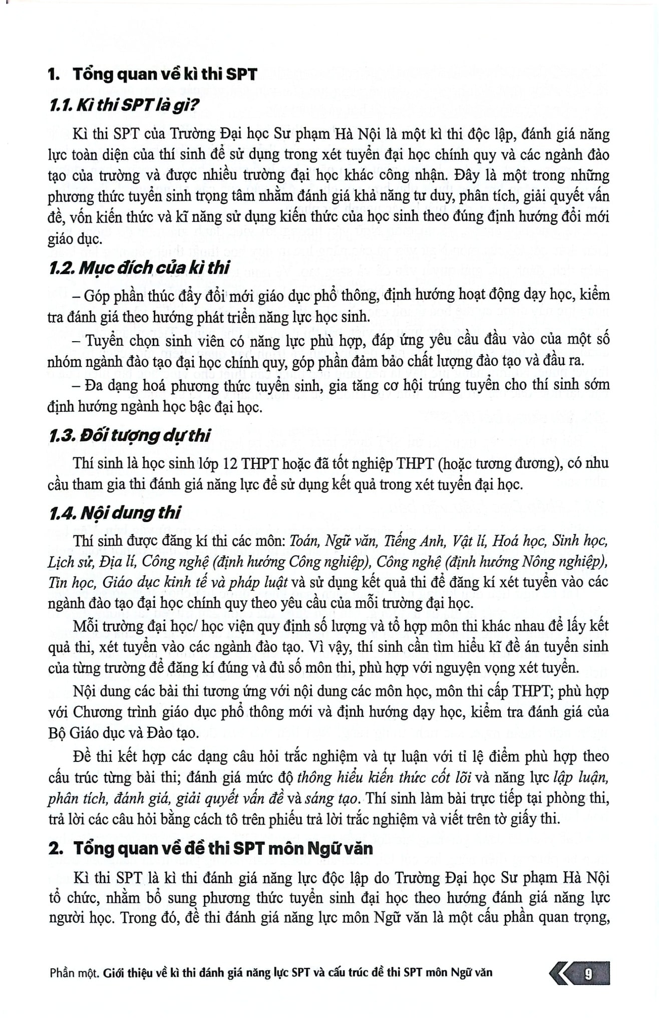 Hướng Dẫn Ôn Luyện Thi Đánh Giá Năng Lực SPT Môn Ngữ Văn - Lê Thị Minh Nguyệt – Đào Chi Mai (Chủ biên)