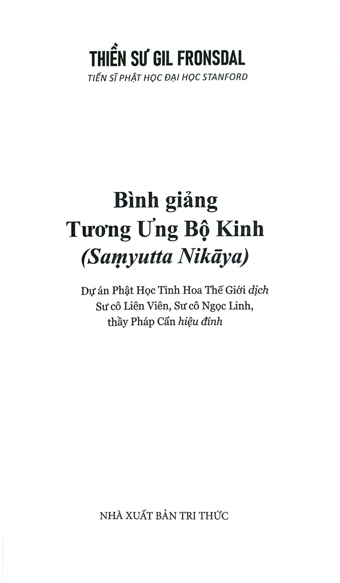 Bình Giảng Tương Ưng Bộ Kinh - 
Gil Fronsdal
