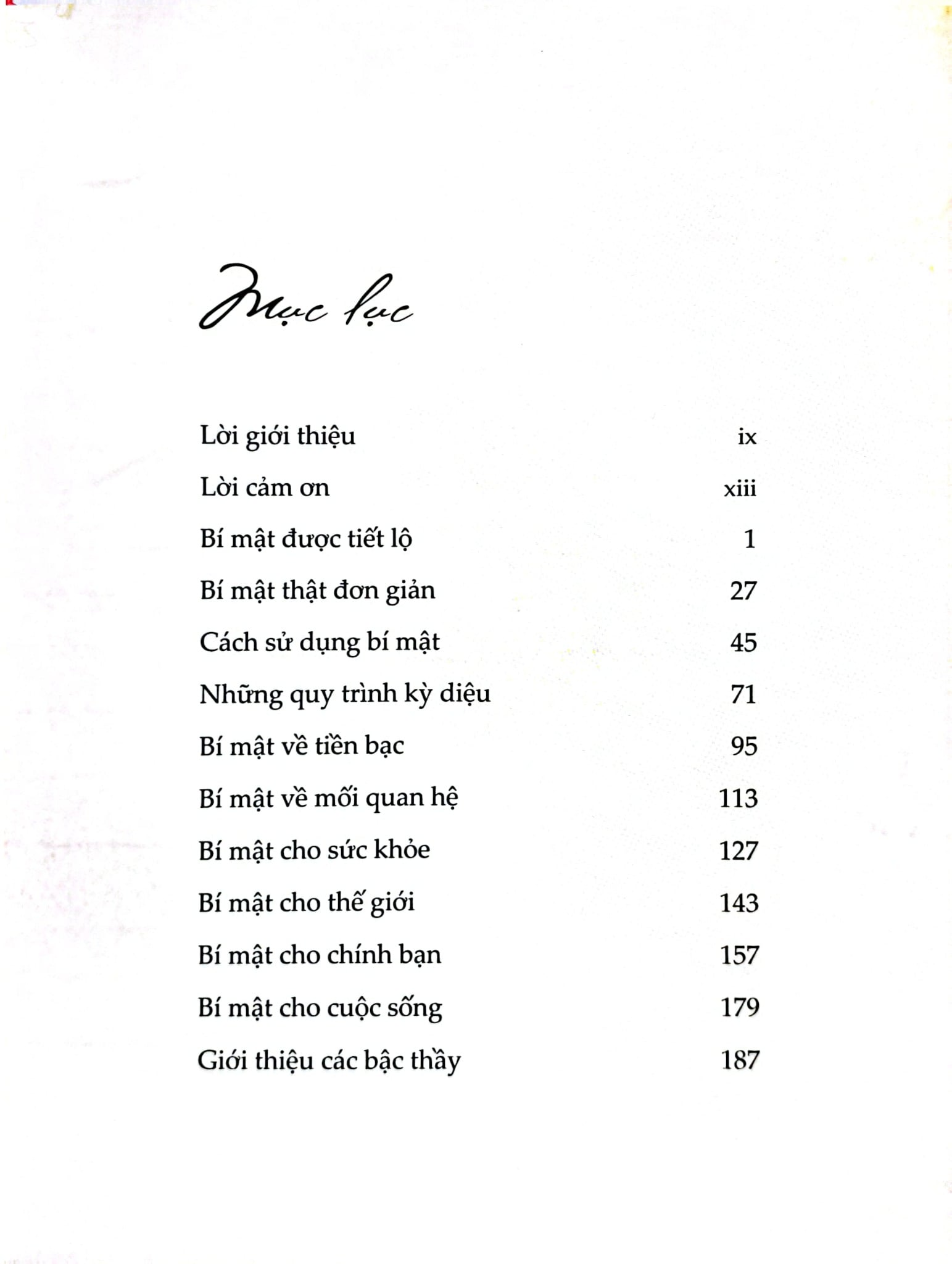 The Secret - Bí Mật - Rhonda Byrne