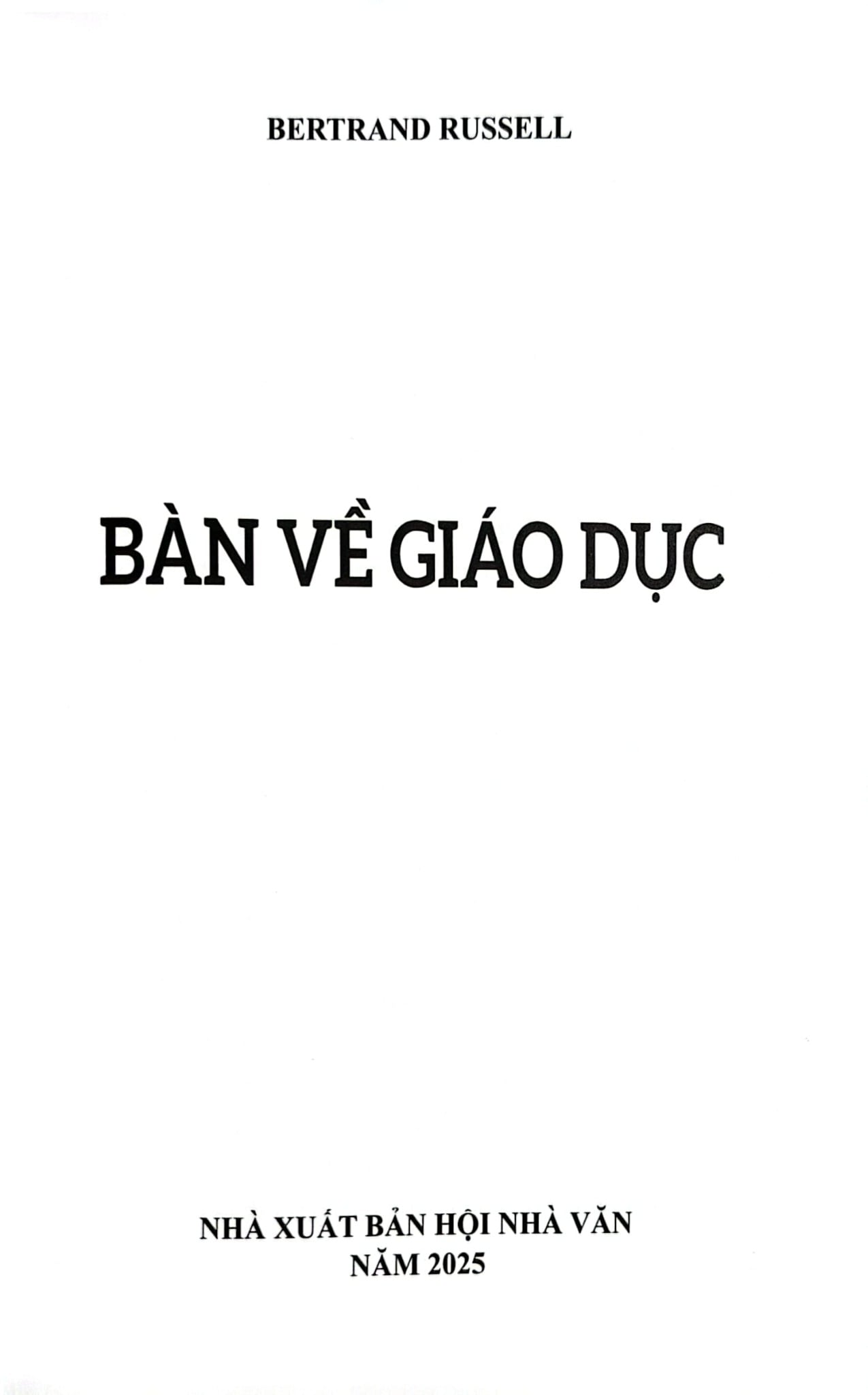 Bàn Về Giáo Dục - Bertrand Russell