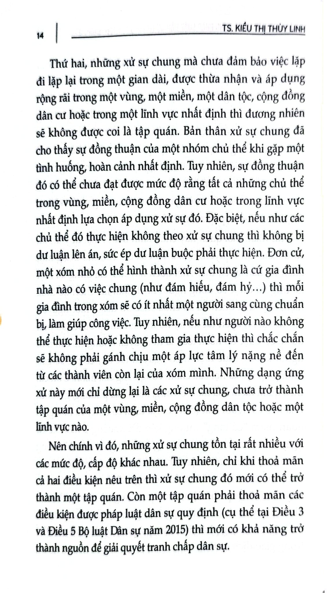 Tư Vấn, Phổ Biến Và Áp Dụng Pháp Luật - Dân Sự (Phong Tục Tập Quán Và Một Số Vấn Đề Sinh Kế) - TS. Kiều Thị Thùy Linh