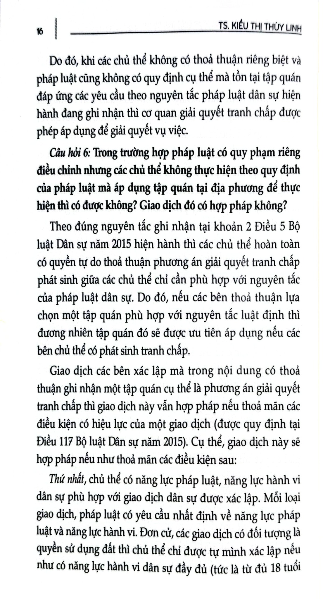 Tư Vấn, Phổ Biến Và Áp Dụng Pháp Luật - Dân Sự (Phong Tục Tập Quán Và Một Số Vấn Đề Sinh Kế) - TS. Kiều Thị Thùy Linh