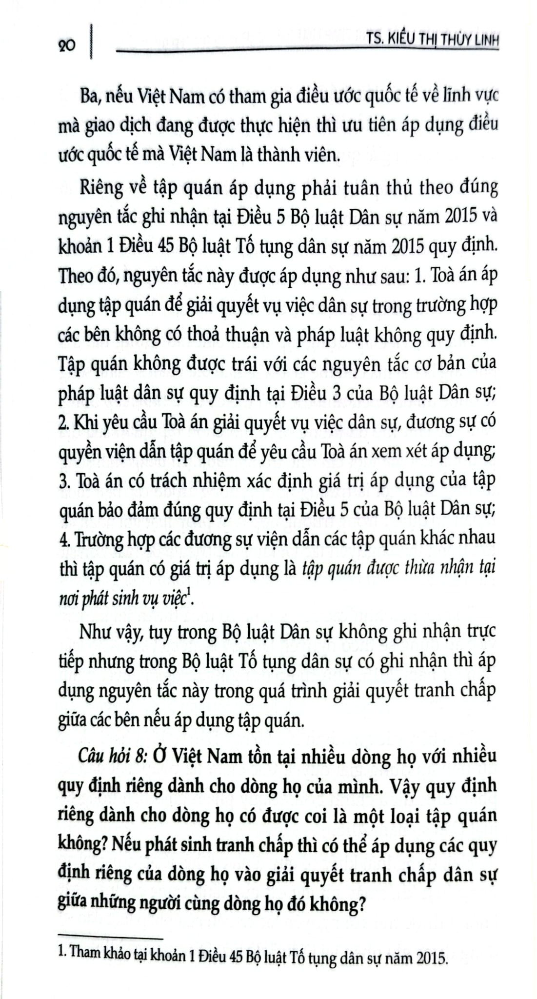 Tư Vấn, Phổ Biến Và Áp Dụng Pháp Luật - Dân Sự (Phong Tục Tập Quán Và Một Số Vấn Đề Sinh Kế) - TS. Kiều Thị Thùy Linh