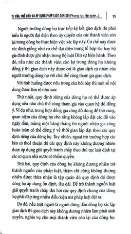  Tư Vấn, Phổ Biến Và Áp Dụng Pháp Luật - Dân Sự (Phong Tục Tập Quán Và Một Số Vấn Đề Sinh Kế) - TS. Kiều Thị Thùy Linh 