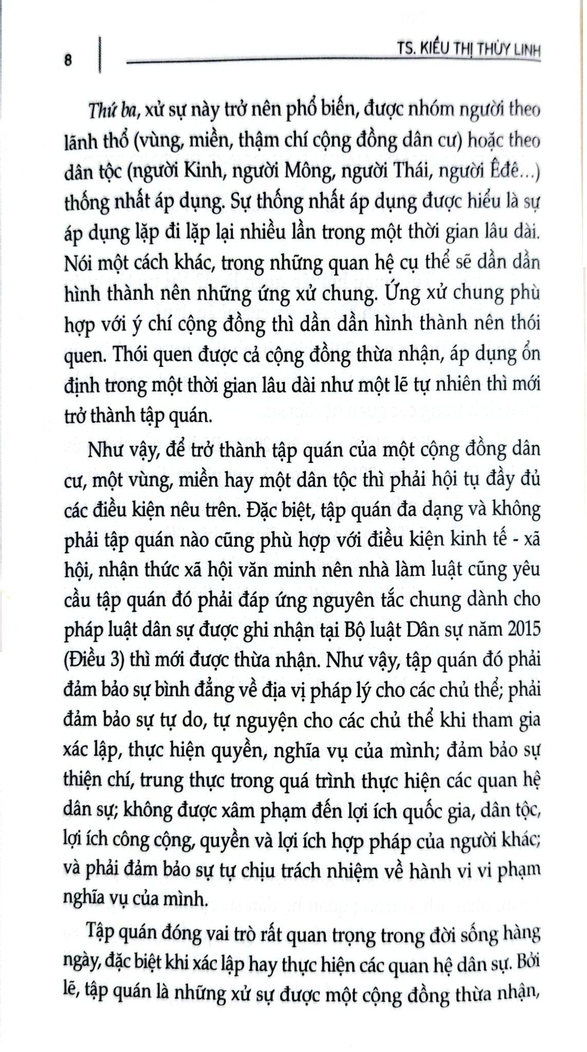 Tư Vấn, Phổ Biến Và Áp Dụng Pháp Luật - Dân Sự (Phong Tục Tập Quán Và Một Số Vấn Đề Sinh Kế) - TS. Kiều Thị Thùy Linh