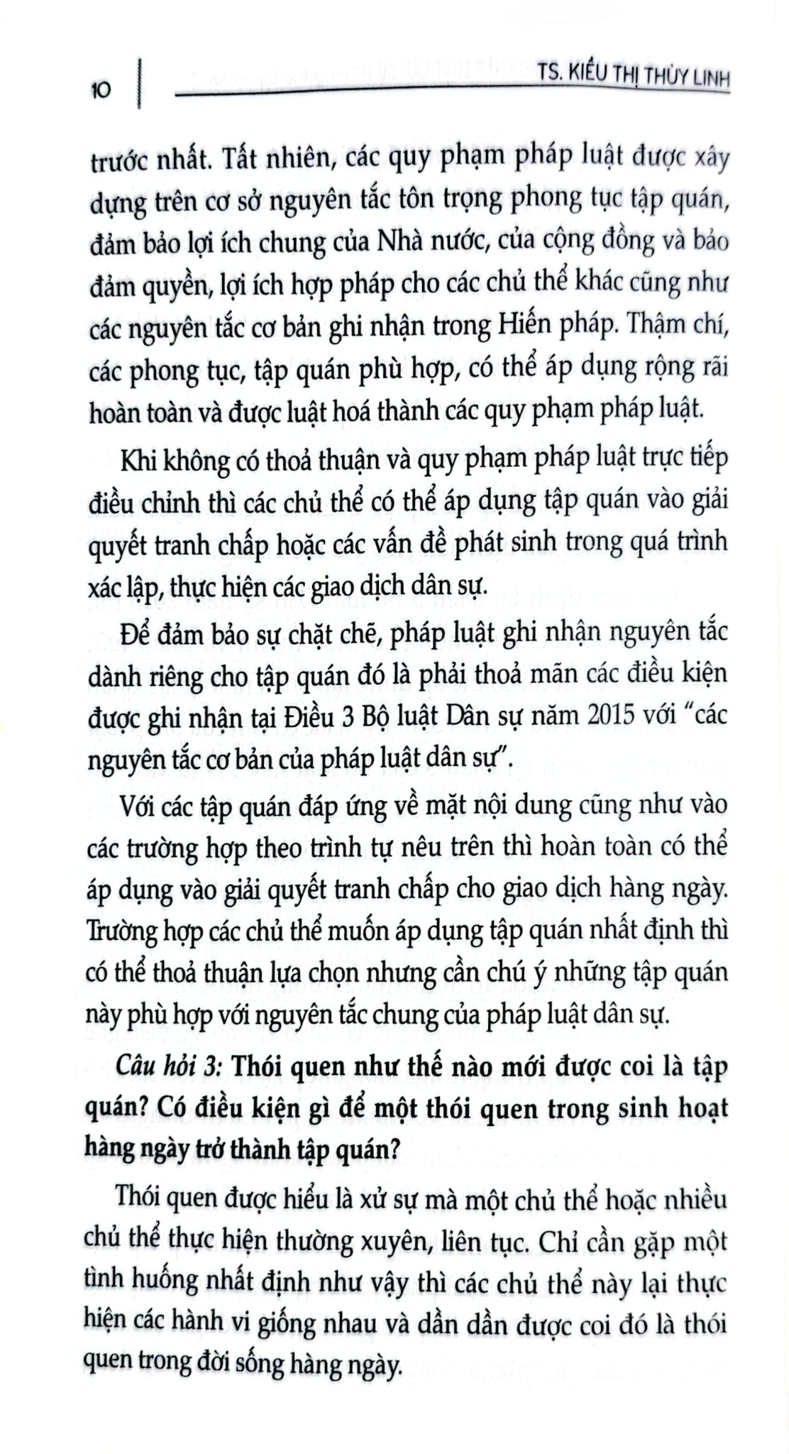 Tư Vấn, Phổ Biến Và Áp Dụng Pháp Luật - Dân Sự (Phong Tục Tập Quán Và Một Số Vấn Đề Sinh Kế) - TS. Kiều Thị Thùy Linh