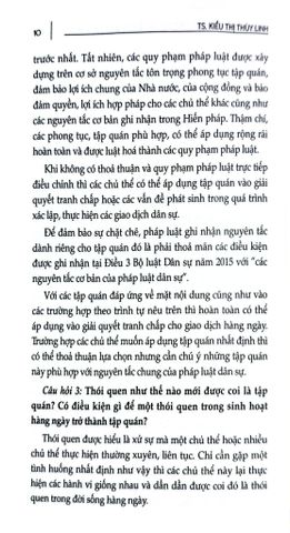  Tư Vấn, Phổ Biến Và Áp Dụng Pháp Luật - Dân Sự (Phong Tục Tập Quán Và Một Số Vấn Đề Sinh Kế) - TS. Kiều Thị Thùy Linh 